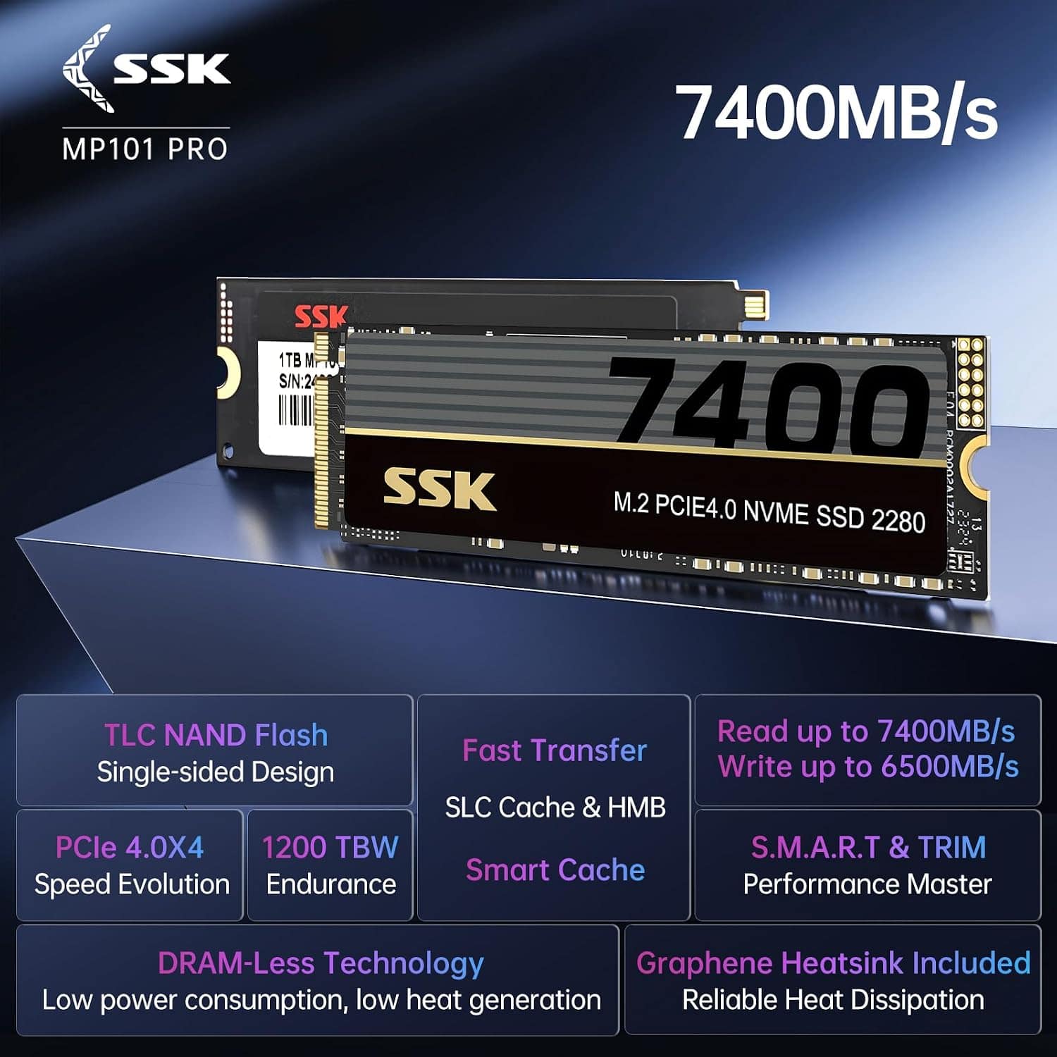 Unidad de Estado Sólido NVMe M.2 2TB Gen4
